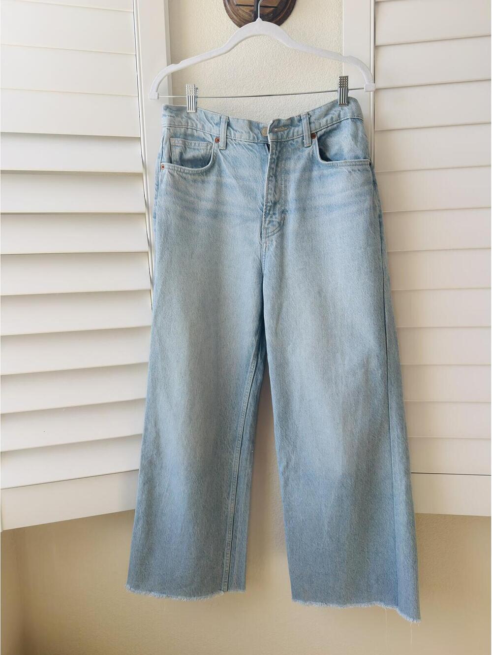 Reformation Cary High Rise Slouchy Wide Leg Jeans Size 28